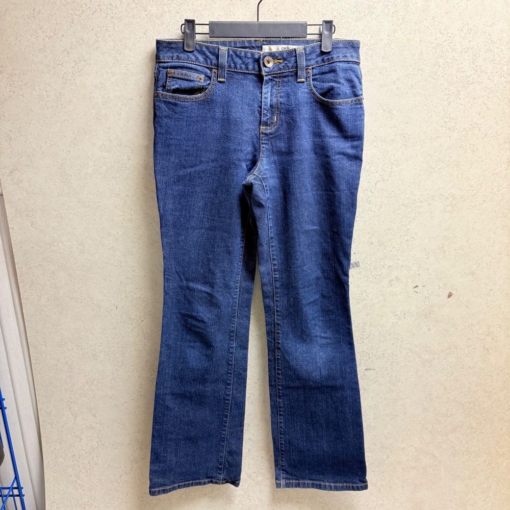DKNY Jeans Sz 8 Women's Cotton Blend Blue Flare  Denim Classic Style Jeans‎
